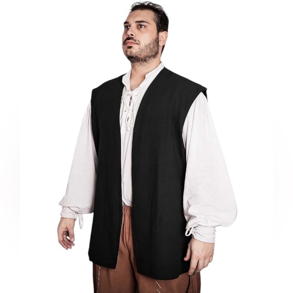Lord of Battles (OS) Medieval Canvas Waist Coat Halloween Costume, LARP, Cosplay - Picture 2 of 10